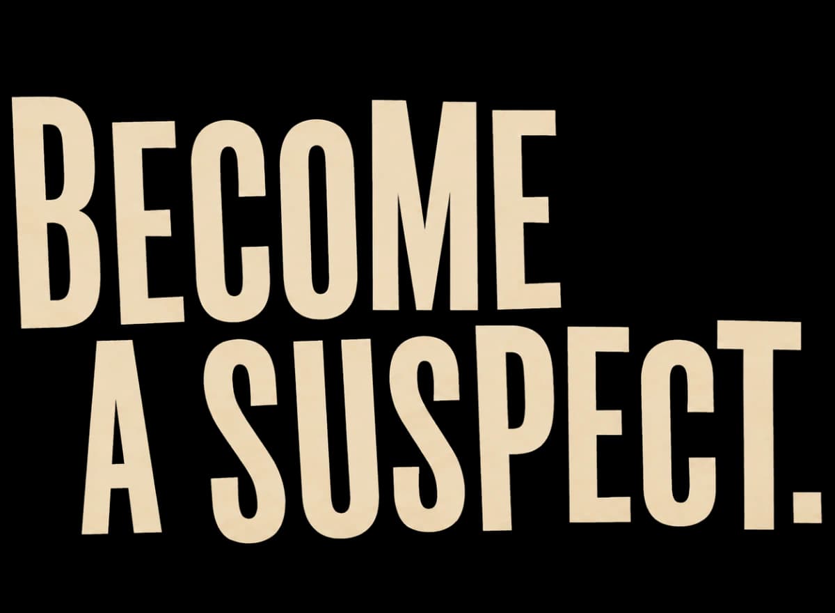 Become a suspect.